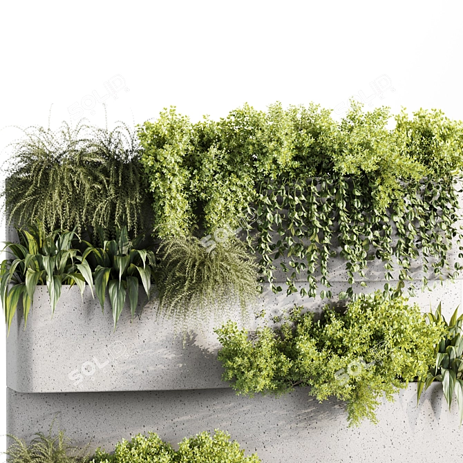 Premium Hanging Vertical Garden Plants 3D model image 2