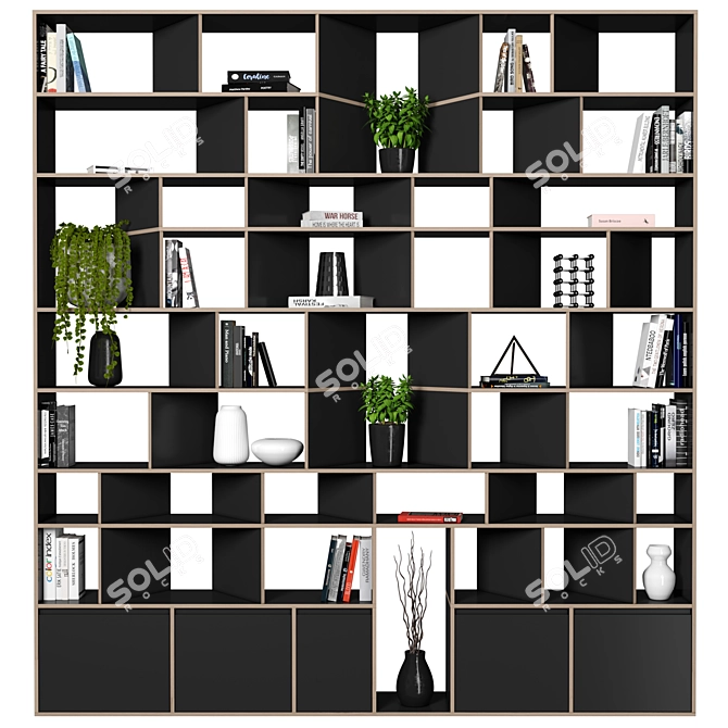 Customizable Modular Shelving Unit 3D model image 1