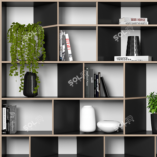 Customizable Modular Shelving Unit 3D model image 3