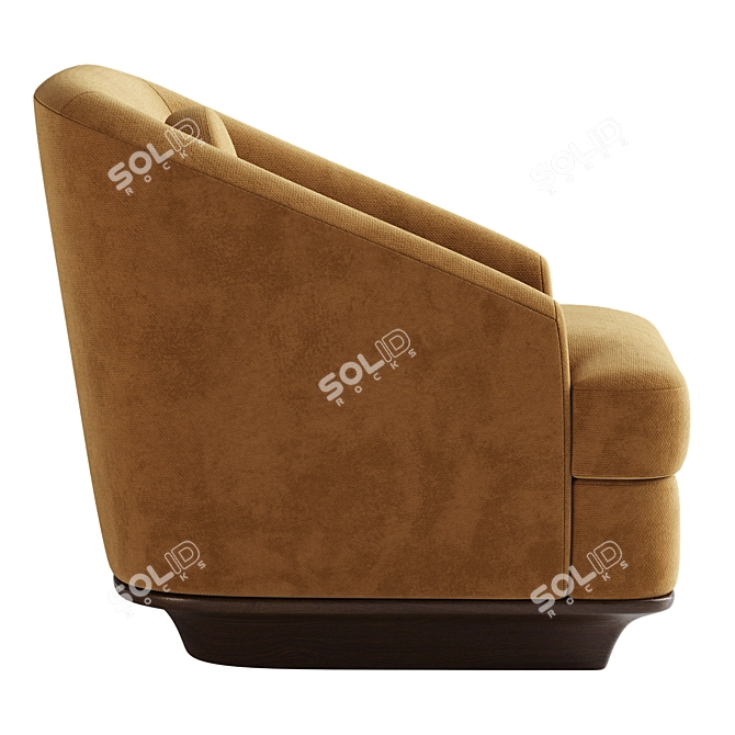 Modern Minimalist Nico Lounge Armchair 3D model image 2