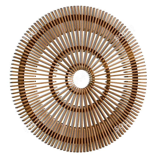 Teakwood Wall Frame 120cm UV 3D model image 1