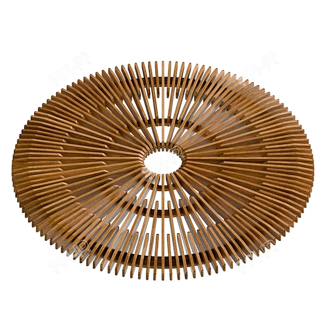 Teakwood Wall Frame 120cm UV 3D model image 3