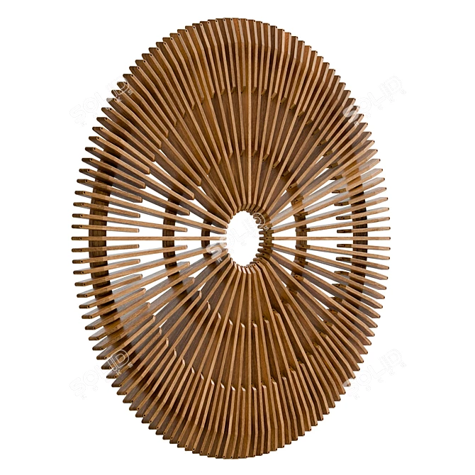 Teakwood Wall Frame 120cm UV 3D model image 4