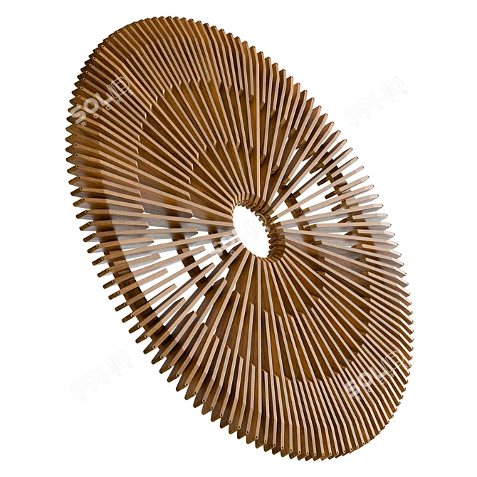 Teakwood Wall Frame 120cm UV 3D model image 5