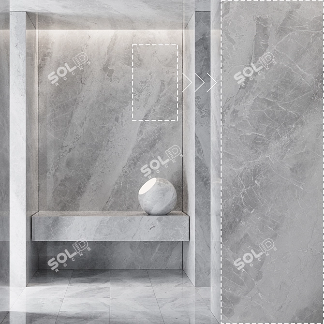 High Detail Marble Stone Panels 3D model image 1