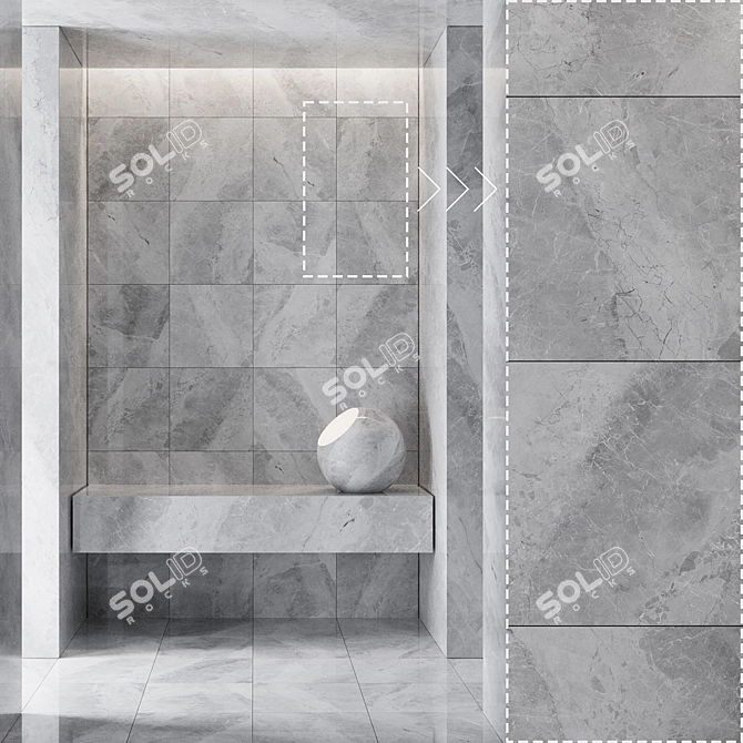 High Detail Marble Stone Panels 3D model image 4