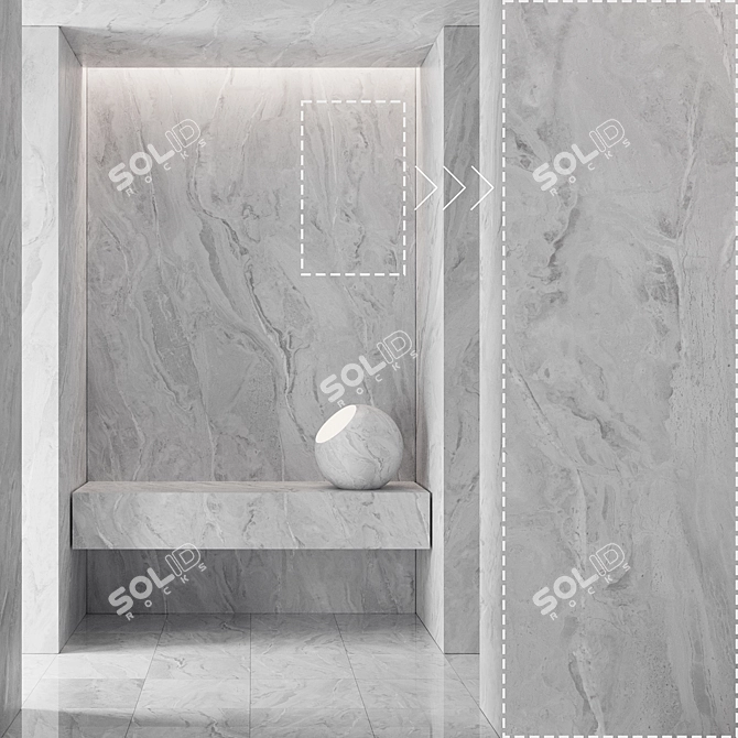 High Detail Marble Stone Panels 3D model image 1