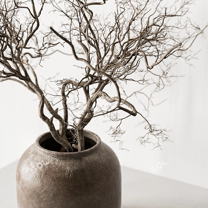 Rustic Dried Branch Bouquet 3D model image 2