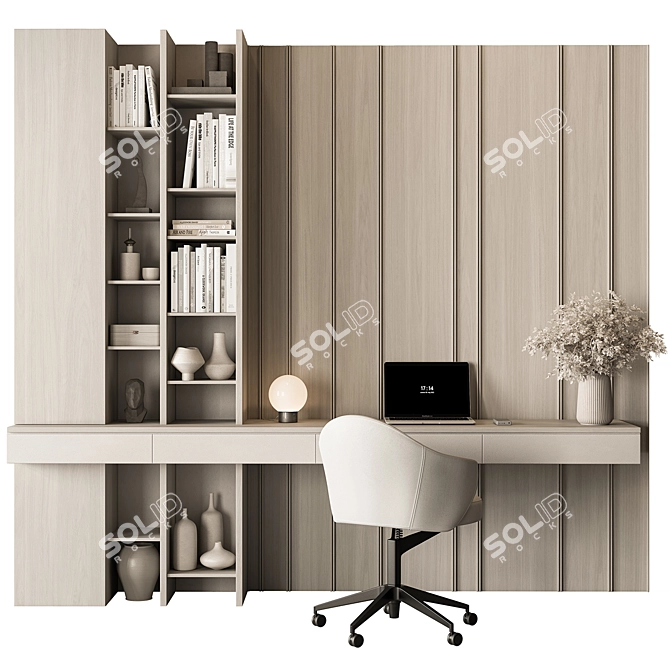 Modern Office Furniture Set 3D model image 1