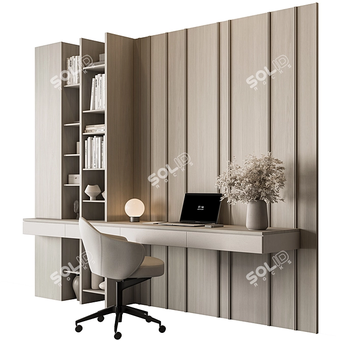 Modern Office Furniture Set 3D model image 2