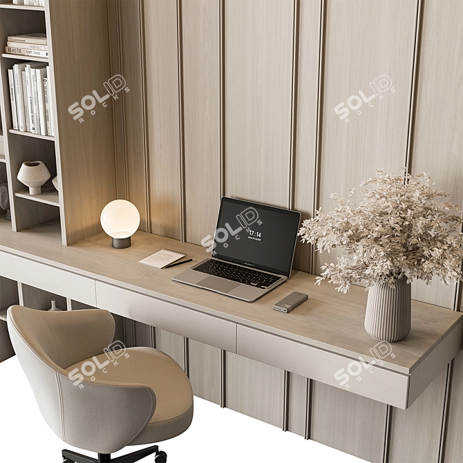 Modern Office Furniture Set 3D model image 3