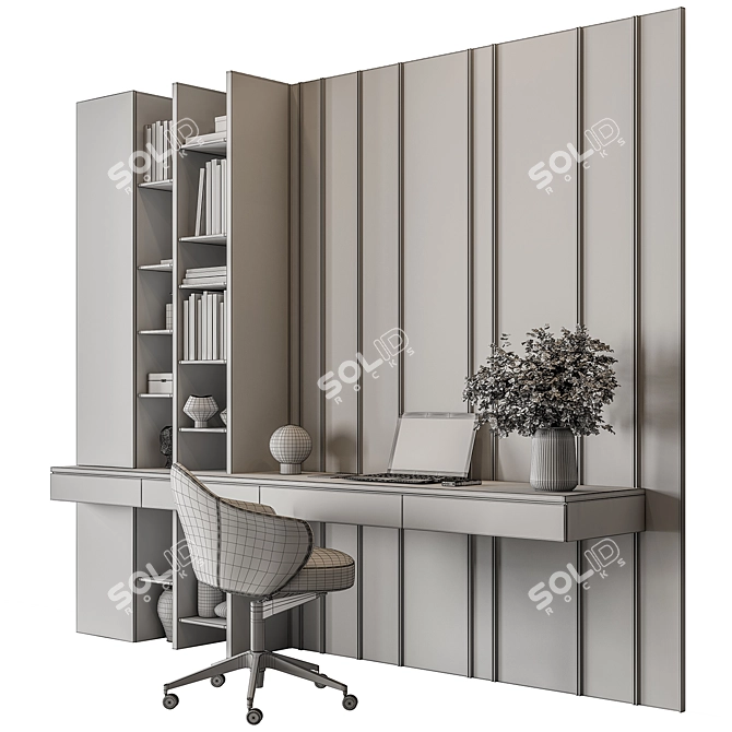 Modern Office Furniture Set 3D model image 4