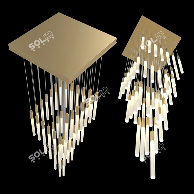 Integrator Spiral Matt LED Chandelier 3D model image 3