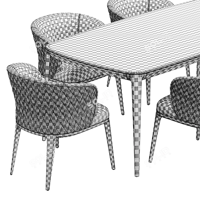 Modern Playground Chair and Table 3D model image 6