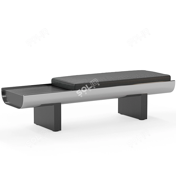 Minotti Pilotis Ottoman Bench 3D model image 5