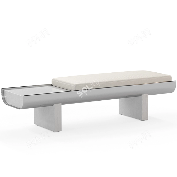Minotti Pilotis Ottoman Bench 3D model image 6