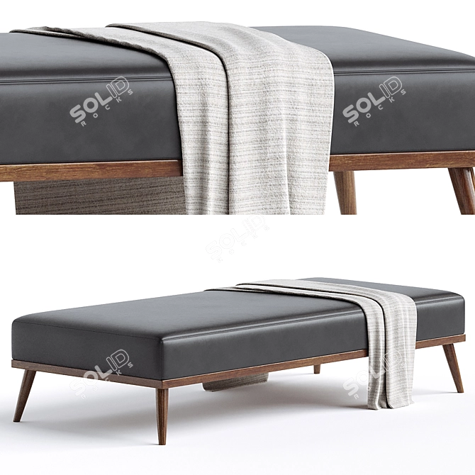 Elegant Beckett Bench for Home 3D model image 2