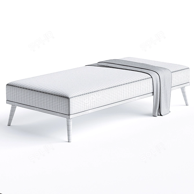 Elegant Beckett Bench for Home 3D model image 4