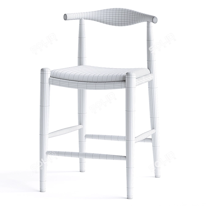 Minimalist Chic Maja Counter Stool 3D model image 4