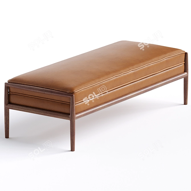 Modern Upholstered Mitsue Bench 3D model image 3