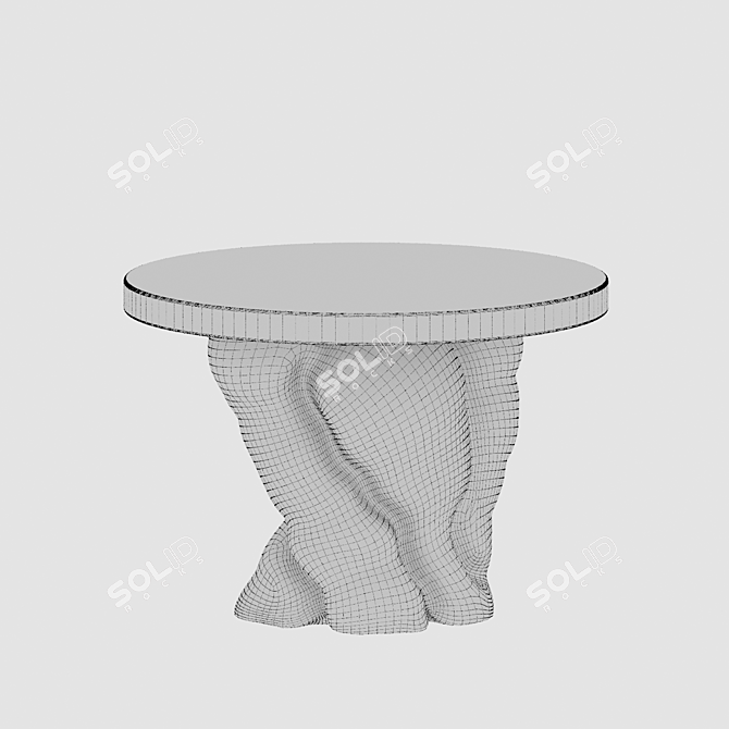 Stone Garden Table Customized Design 3D model image 2