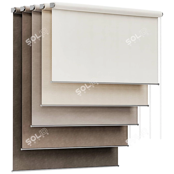  Modern Design Roller Blinds 3D 3D model image 1