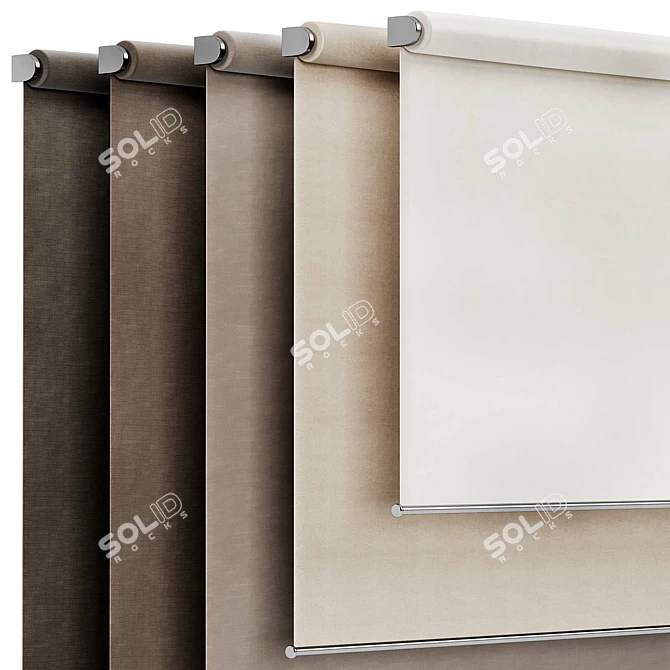  Modern Design Roller Blinds 3D 3D model image 4