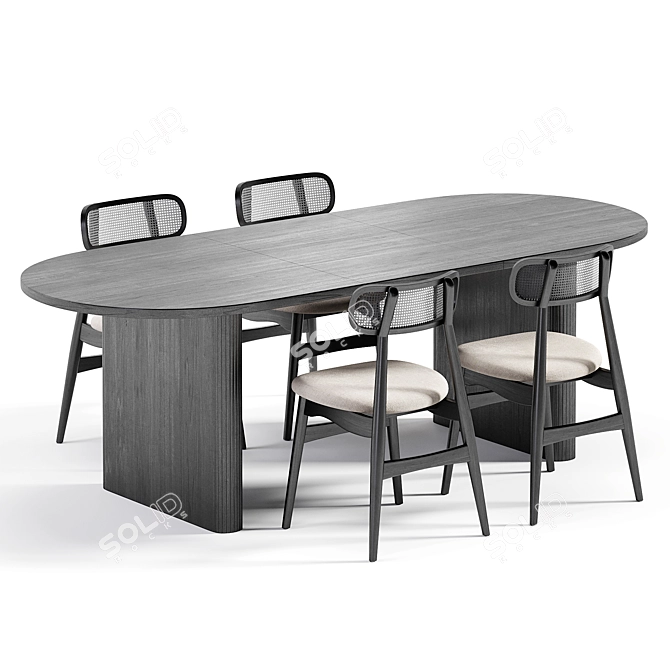 Ferrell Larson Table & Chairs 3D model image 5