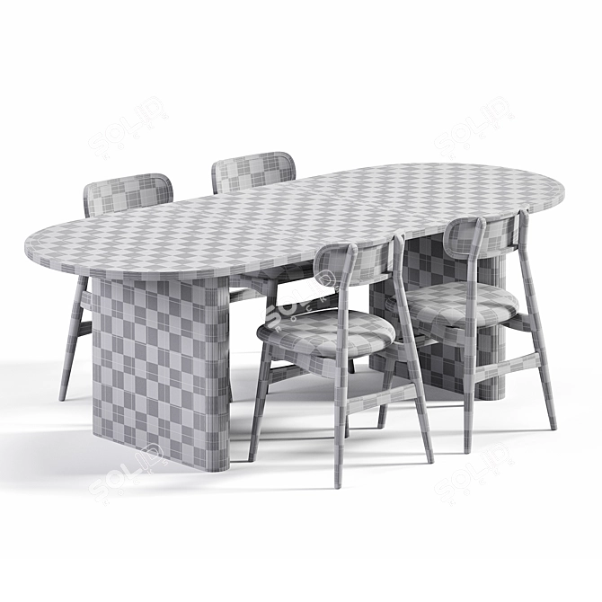 Ferrell Larson Table & Chairs 3D model image 6