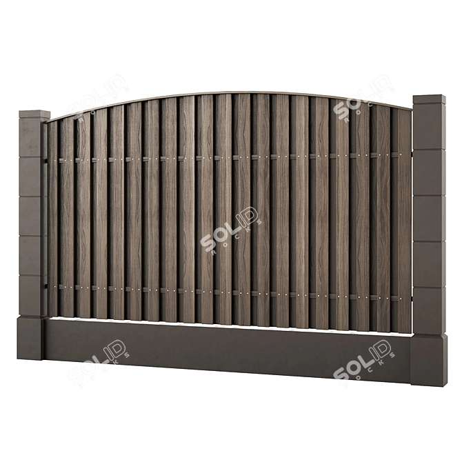 Decorative Fence Panels Collection 3D model image 3