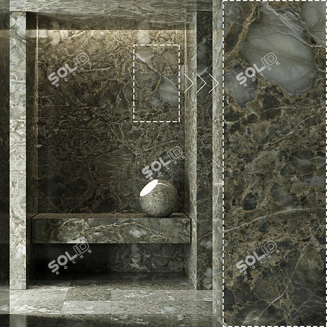 Luxury Marble Stone Material Set 3D model image 1