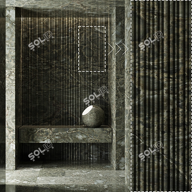 Luxury Marble Stone Material Set 3D model image 2