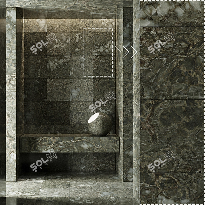 Luxury Marble Stone Material Set 3D model image 4