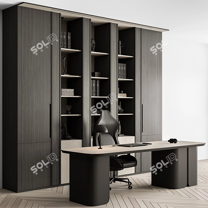Executive Boss Desk 627 3D model image 3