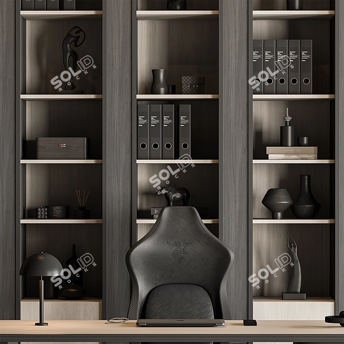 Executive Boss Desk 627 3D model image 4