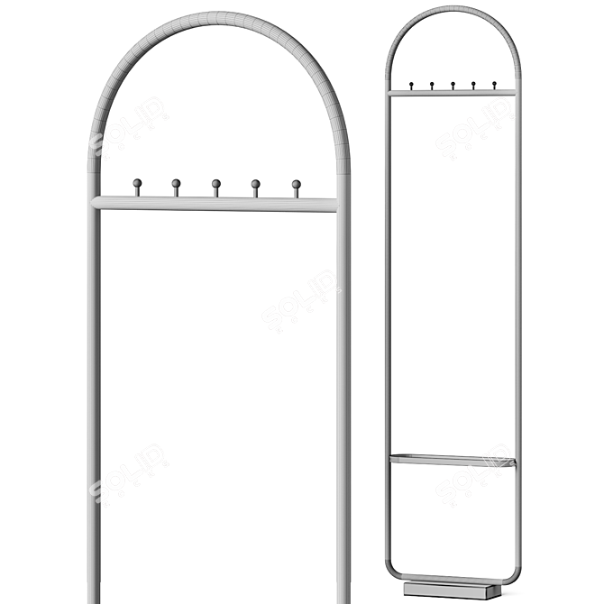  Adjustable Aytm Clothes Rack 3D model image 4