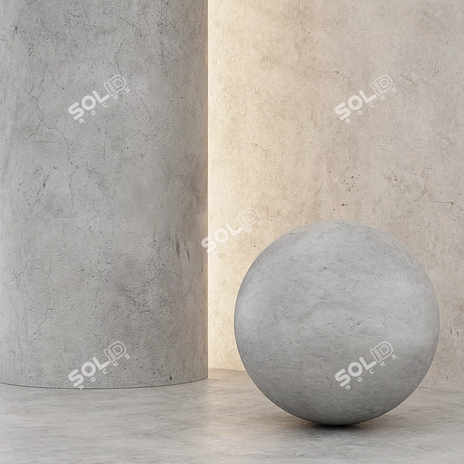 Seamless Concrete Texture Pack 3D model image 2