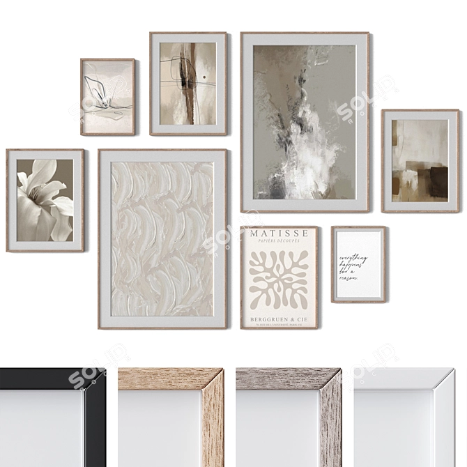 Versatile Wall Art Set 3145 3D model image 1