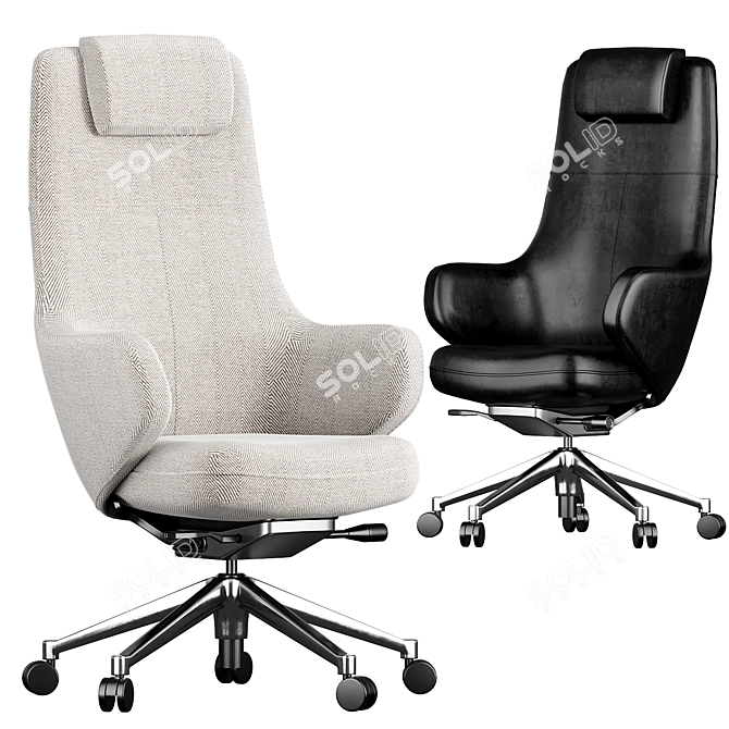 Modern Executive Office Chair Model 3D model image 1