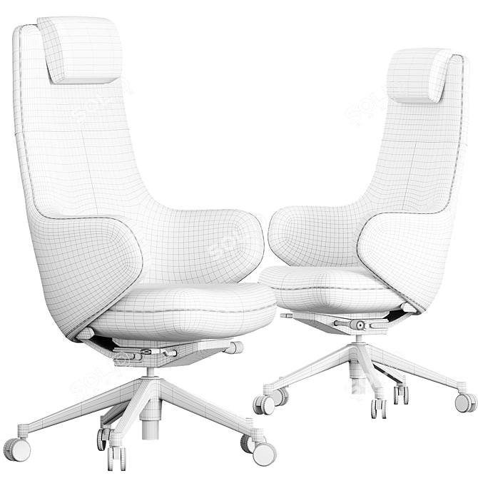 Modern Executive Office Chair Model 3D model image 4