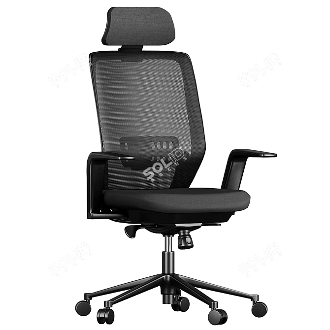 Premium Office Chair 3D Model 3D model image 2