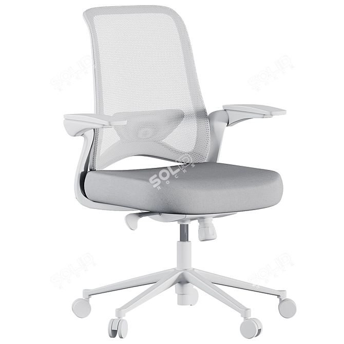 Ergonomic Foam Office Chair with 3D Details 3D model image 3