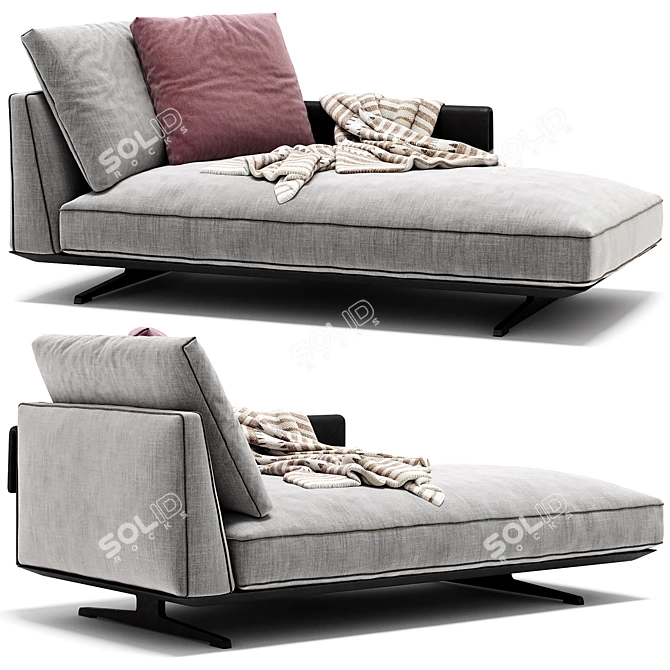 Flexform BRETTON Day Bed - Modern Elegance 3D model image 2