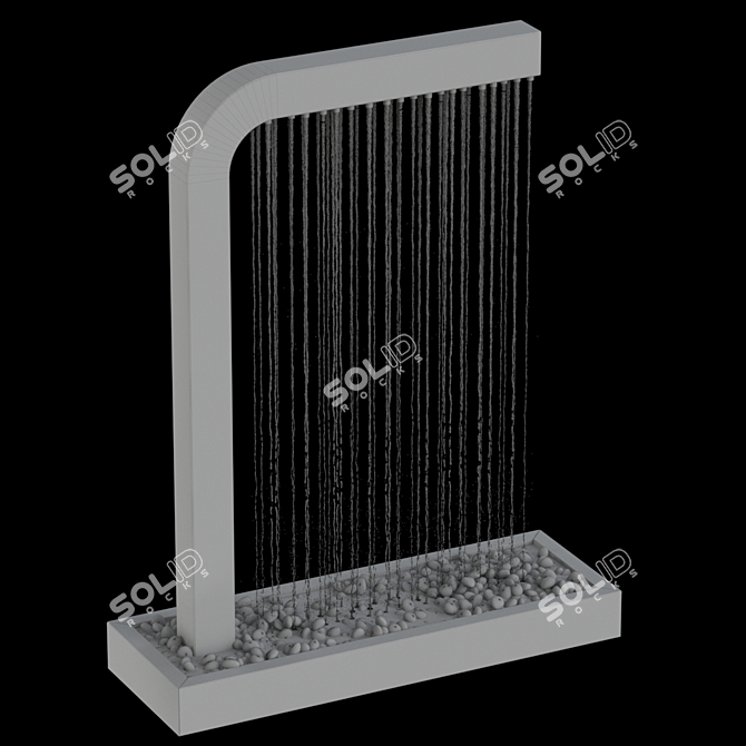 Product Description Translation: Waterfall fountains with a beautiful rendering.

Title: Elegant Waterfall Fountains Bliss 3D model image 3