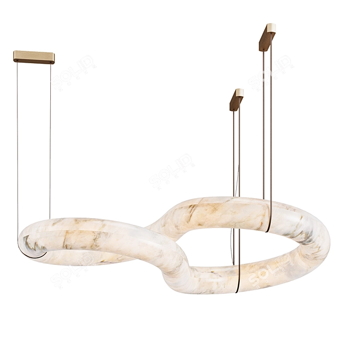 Elegant Infinity8H Pendant Light 3D model image 1