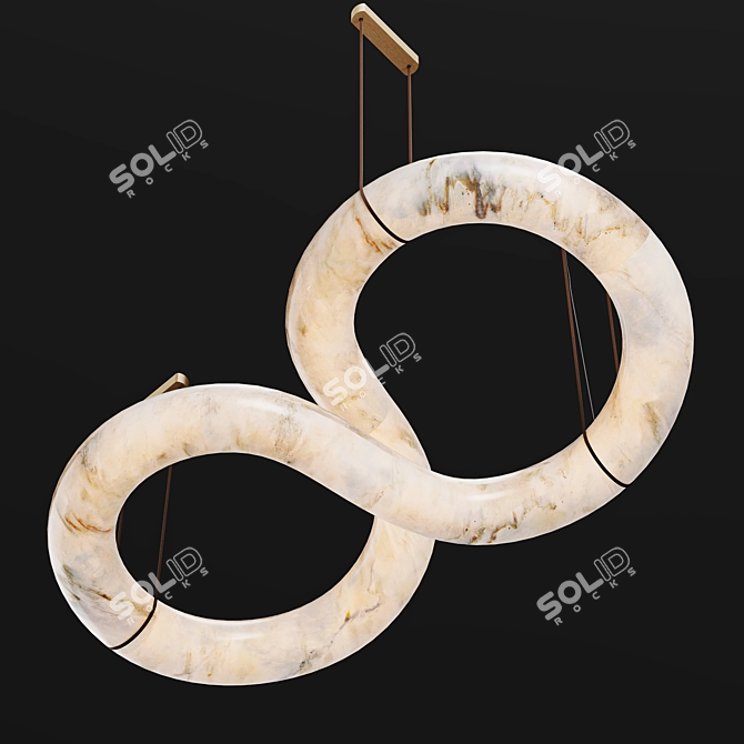 Elegant Infinity8H Pendant Light 3D model image 3