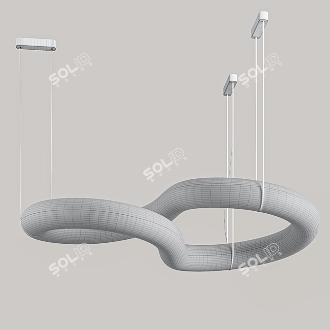 Elegant Infinity8H Pendant Light 3D model image 4