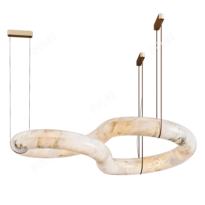 Elegant Infinity8H Pendant Light 3D model image 6