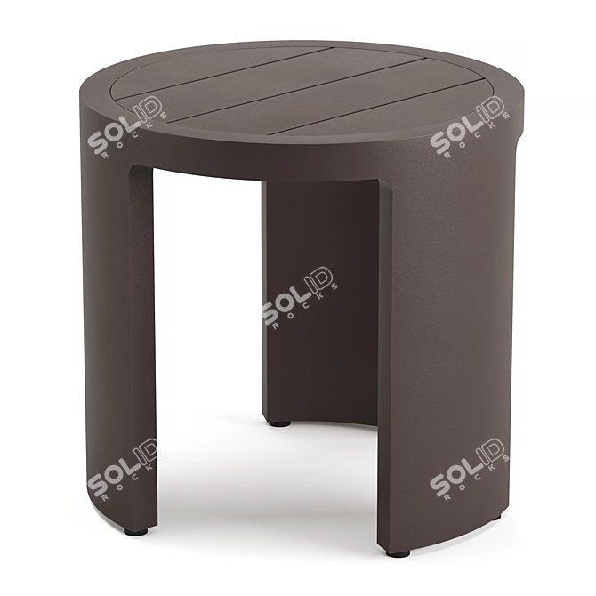 Bronte Aluminum Side Table, 18" Height 3D model image 1