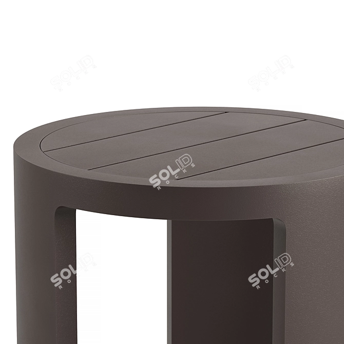 Bronte Aluminum Side Table, 18" Height 3D model image 3